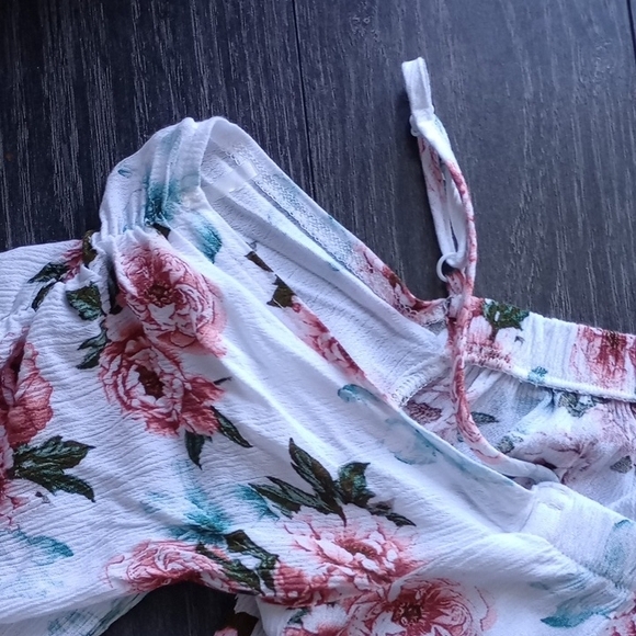 Floral Off-Shoulder Top Women’s Medium Summer Blouse - Picture 6 of 6